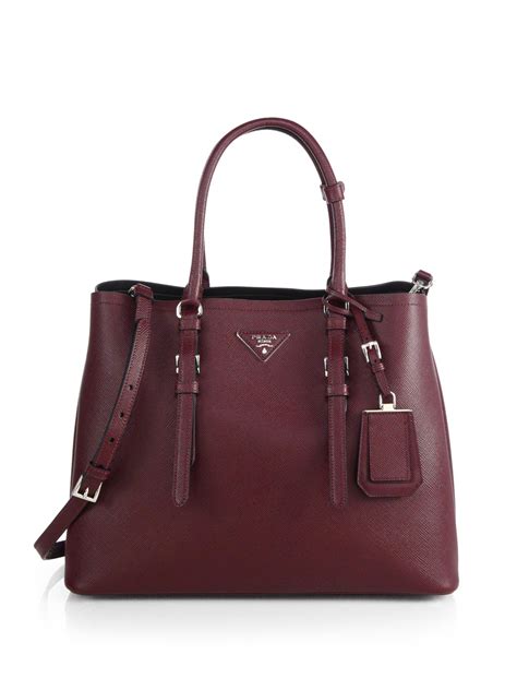 prada double bag red lining|prada tote bag saffiano.